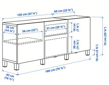 IKEA BESTÅ Storage Unit / TV Cabinet – Excellent Condition - afbeelding 5
