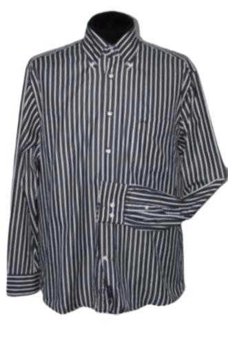 Mc. Gregor gestreept overhemd, shirt, blauw/wit, Mt. L, Kleding | Heren, Overhemden, Zo goed als nieuw, Halswijdte 41/42 (L), Blauw