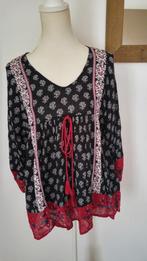 TRENDY Ibizastijl tuniek zwart/rood met print mt. 40 - nieuw, Kleding | Dames, Ophalen of Verzenden, Nieuw, Maat 38/40 (M), Overige kleuren