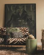 Kussen zebra luipaard print, Huis en Inrichting, Ophalen of Verzenden, Nieuw, Beige, Rechthoekig