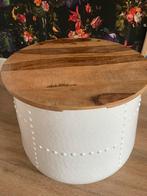 Tafel bijzettafel metaal hout, Ophalen, Gebruikt