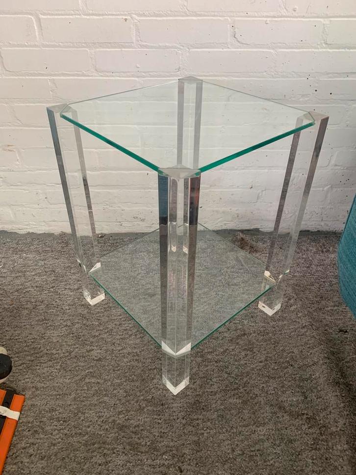 Tafel The Hague Bijzettafel Bor Design Plexiglas Dutch desig, Huis en Inrichting, Tafels | Bijzettafels, Ophalen of Verzenden