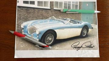 Austin Healey 100-4. Orig handtekening van Gerry Coker  beschikbaar voor biedingen