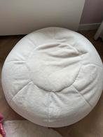 Ronde witte teddy zitzak, Huis en Inrichting, Zitzakken, Ophalen, Zo goed als nieuw, Wit