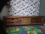 Acasiahout dressoir tv kast, Ophalen, Gebruikt, 200 cm of meer, Met deur(en)