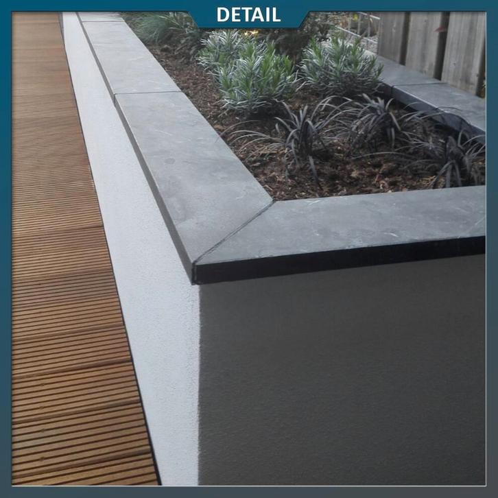 vijverrand Blue Limestone / Chinees Hardsteen 100x12x3 cm, Tuin en Terras, Vijvers, Nieuw, Ophalen