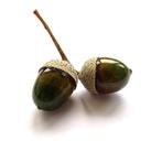 Handgemaakte eikeltjes van glas, herfstdecoratie, Ophalen of Verzenden, Nieuw