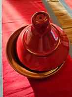 Marokkaanse kleipan Tajine.  27 cm. ️ H 22 cm, Ophalen of Verzenden, Gebruikt, Overige materialen, Overige typen
