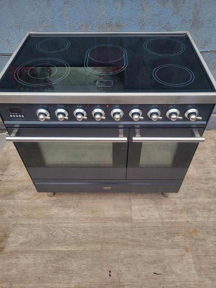 Nette staat boretti antraciet keramische kookplaat, Witgoed en Apparatuur, Fornuizen, Zo goed als nieuw, Vrijstaand, Keramisch