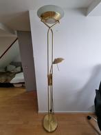 Staanlamp staan lamp goud kleurig, Ophalen, Gebruikt, Metaal, Minder dan 100 cm