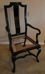 Italiaanse massief houten stoel zwart  Queen Anne style, Ophalen, Zwart, Zo goed als nieuw, Eén