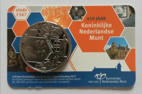 Coincard 450 jaar Koninklijke Nederlandse Munt, Postzegels en Munten, Penningen en Medailles, Ophalen of Verzenden