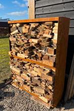 Cortenstaal Houtopslag, Tuin en Terras, Minder dan 3 m³, Ophalen, Blokken