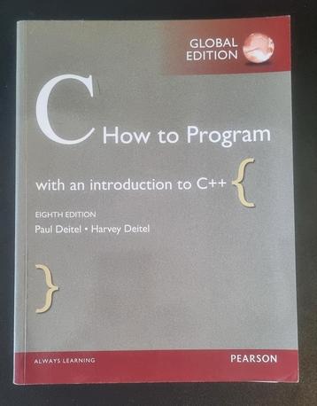 C How to Program – Deitel & Deitel met intro C++ beschikbaar voor biedingen