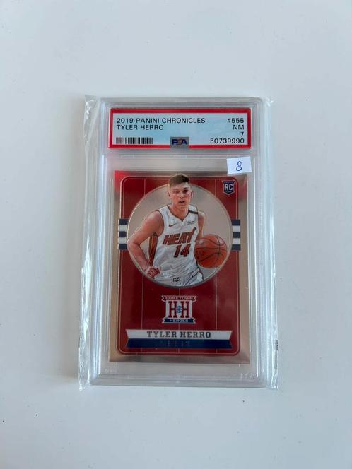 Tyler Herro Panini Chronicles Basketball rookie card PSA 7, Hobby en Vrije tijd, Stickers en Plaatjes, Zo goed als nieuw, Plaatje