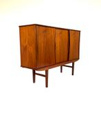 Vintage teakhouten highboard, Denemarken ‘60, Huis en Inrichting, Kasten | Dressoirs, Vintag retro buisframe design rotan webbing paprercord deens