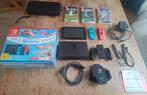 Nintendo Switch + 3 spellen, Spelcomputers en Games, Spelcomputers | Nintendo Switch, Ophalen, Met games, Zo goed als nieuw, Switch Original