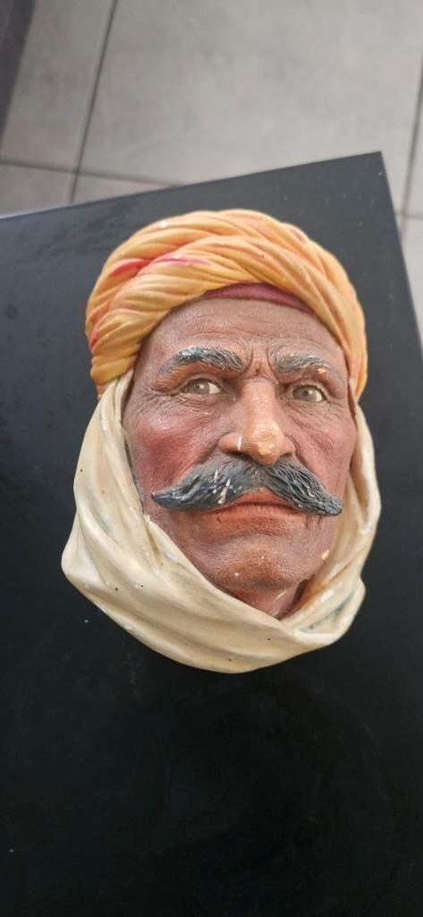 Zeldzame Bosson Wall Ornament - Arabische Man, Antiek en Kunst, Kunst | Beelden en Houtsnijwerken, Ophalen of Verzenden