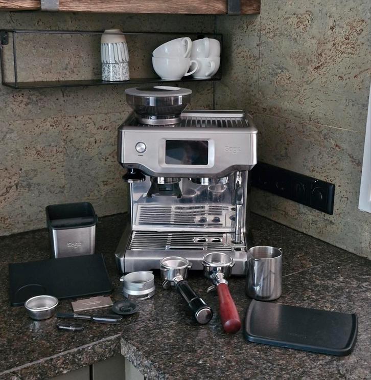 Sage Barista Touch Express, Witgoed en Apparatuur, Koffiezetapparaten, Zo goed als nieuw, Koffiebonen, Espresso apparaat, 2 tot 4 kopjes