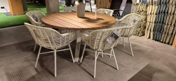 cecilia / stefenie eetset Hartman, Tuin en Terras, Tuinsets en Loungesets, Nieuw, Tuinset, Overige materialen, 6 zitplaatsen, Eettafel