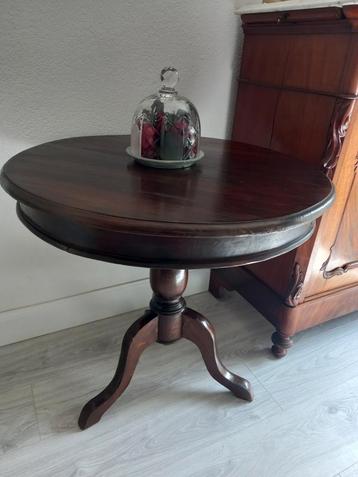 Wijntafel/bijzettafel koloniaal/massief hout  beschikbaar voor biedingen