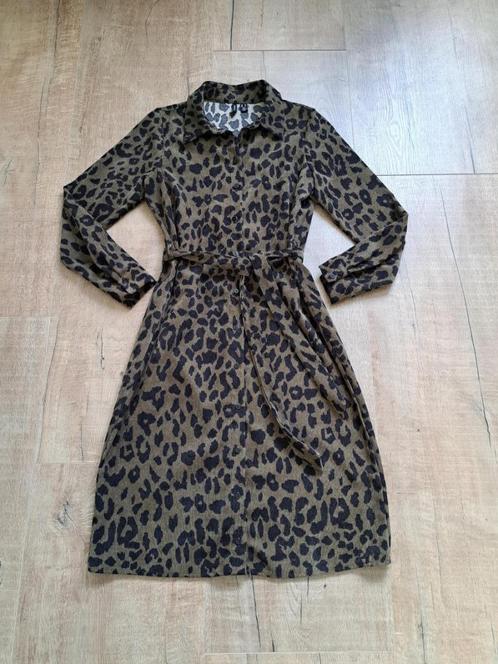 Blousejurk (winter) van Vero Moda, groen met zwart, maat XS., Kleding | Dames, Jurken, Zo goed als nieuw, Maat 34 (XS) of kleiner