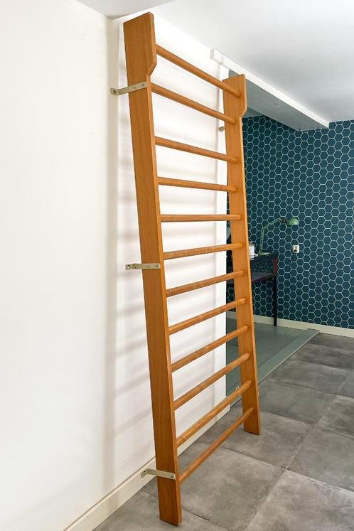 Houten wandklimrek, 12 sporten 229 cm h, 100 cm b, klimrek, Kinderen en Baby's, Speelgoed | Educatief en Creatief, Gebruikt, Ontdekken