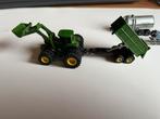 Mini John Deere tractor Bruder met aanhangers, Ophalen of Verzenden, Zo goed als nieuw, Tractor of Landbouw
