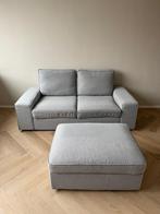 IKEA Kivik 2-zits bank en poef, Huis en Inrichting, Ophalen, Driepersoons, 75 tot 100 cm, Zo goed als nieuw