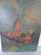 Skûtsje op helling, onbekende maker, Antiek en Kunst, Kunst | Schilderijen | Klassiek, Ophalen of Verzenden