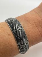 A527 Prachtige zilveren manchet armband, Sieraden, Tassen en Uiterlijk, Armbanden, Ophalen of Verzenden, Zo goed als nieuw, X