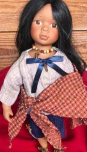 Porseleinen pop - pancho uiterlijk - 40 cm beschikbaar voor biedingen