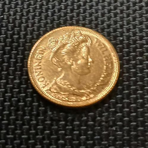 Versleten Gouden 5 Gulden 1912 - Koningin Wilhelmina Naslag, Postzegels en Munten, Munten | Nederland, Losse munt, 5 gulden, Koningin Wilhelmina