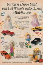 Retro reclame 1992 McDonald's Happy Meal Barbie Hot Wheels, Verzamelen, Verzenden, Overige typen