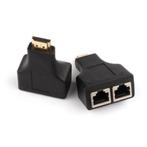 Trustworthy HDMI To Dual Port RJ45 Network Cable Extender, Computers en Software, Pc- en Netwerkkabels, Verzenden, Nieuw