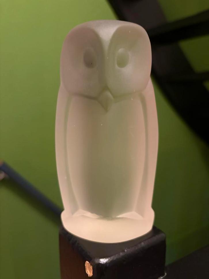 Glazen Uil van Laupman Bloch Leerdam, Antiek en Kunst, Kunst | Beelden en Houtsnijwerken, Ophalen of Verzenden