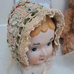 Brocante Hand gehaakt Katoen Poppen muts NIEUW, Antiek en Kunst, Curiosa en Brocante, Ophalen of Verzenden