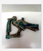 Faience amulet ibis Egyptisch, Antiek en Kunst, Kunst | Niet-Westerse kunst, Ophalen of Verzenden