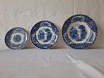Vintage Blauw-Wit Aardewerk Borden Set, Ophalen of Verzenden