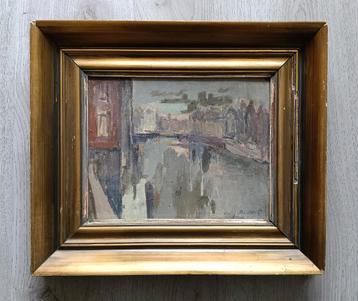 De Smet - Stadsgezicht Gent - aan de gracht - 1930 beschikbaar voor biedingen