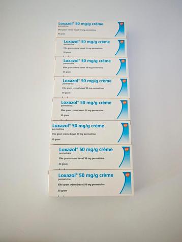 Loxazol 50mg/g crème permetrine NIEUW ongeopend 8 stuks  beschikbaar voor biedingen