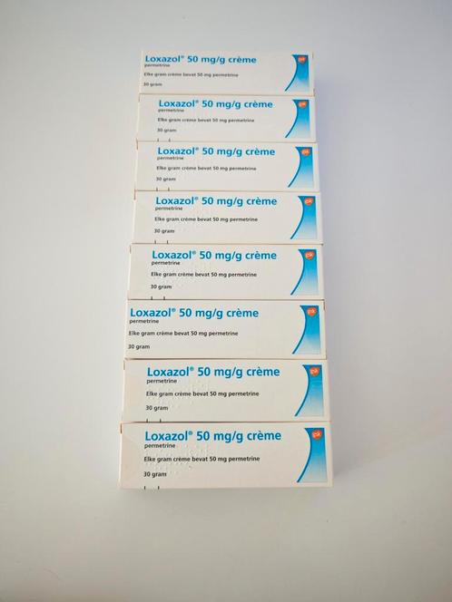 Loxazol 50mg/g crème permetrine NIEUW ongeopend 8 stuks, Sieraden, Tassen en Uiterlijk, Uiterlijk | Lichaamsverzorging, Nieuw