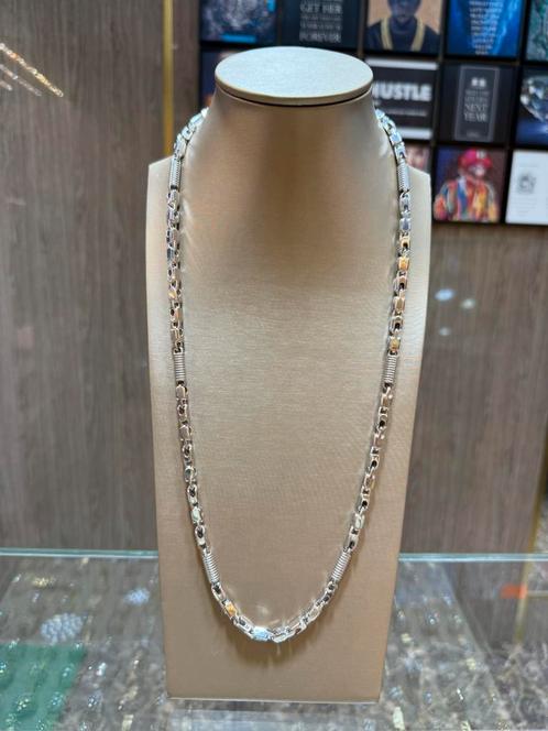 18KT Wit Goud - 83.4 Gram - Ketting - MONTE CARLO, Sieraden, Tassen en Uiterlijk, Kettingen, Nieuw, Goud, Ophalen