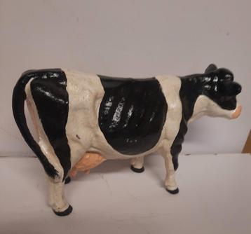 Zwaar Gietijzeren Beeld van een Gevlekte Koe Nieuw  beschikbaar voor biedingen