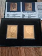 Gouden postzegels Koning Willem I & Willem-Alexander, Postzegels en Munten, Postzegels | Nederland, Ophalen of Verzenden, Na 1940