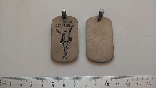Michael Jackson gegraveerde hanger voor aan ketting 3x5 cm, Verzamelen, Muziek, Artiesten en Beroemdheden, Nieuw, Overige typen