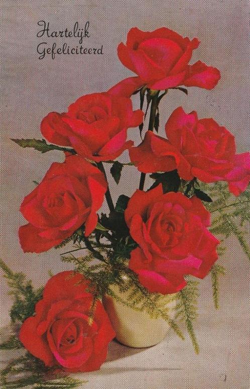 BLOEM BLOEMEN ROOS ROZEN uit 1964 ZEER MOOIE OUDE KAART KH66, Verzamelen, Ansichtkaarten | Themakaarten, Gelopen, 1960 tot 1980