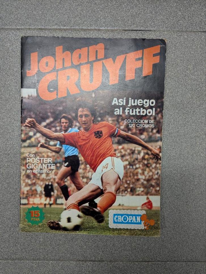Johan Cruyff voetbalplaatjes album compleet, Hobby en Vrije tijd, Stickers en Plaatjes, Zo goed als nieuw, Ophalen of Verzenden