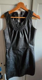 Zwarte korte jurk, fake leather,  S/36, Zwart, Ophalen of Verzenden, Zo goed als nieuw, Maat 36 (S)