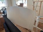 Grote witte vergadertafel 260cm x 130cm, Ophalen, Kunststof, Gebruikt, 100 tot 150 cm
